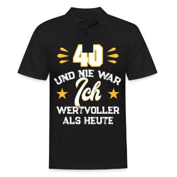 prix pour le 40e anniversaire - Polo Homme - noir - Devant - Kai (181cm)