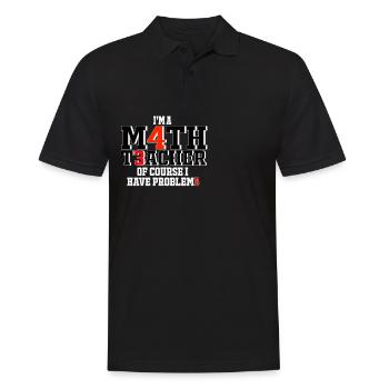 Problèmes des mathématiciens comme cadeaux et idées - Polo Homme - noir - Devant - Kai (181cm)