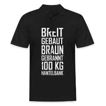 Breit Gebaut - Männer Poloshirt - Schwarz - Vorne - Kai (181cm)