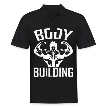 Body Building - Männer Poloshirt - Schwarz - Vorne - Kai (181cm)