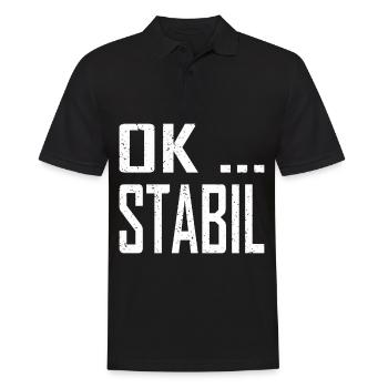 OK... Stable - Men's Polo Shirt - black - Front - Kai (181cm)