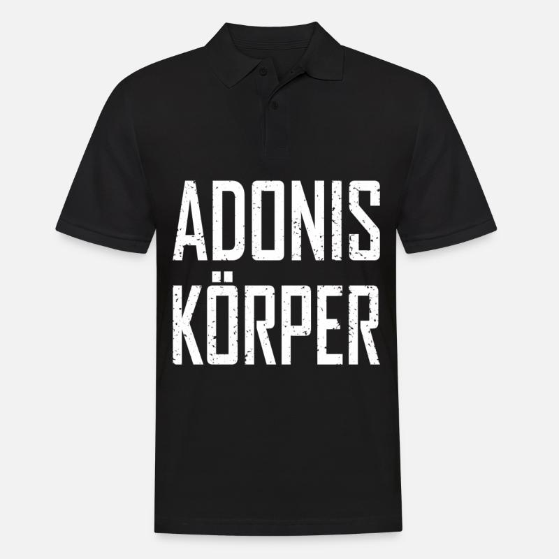 Adonis Körper - Männer Poloshirt - Schwarz