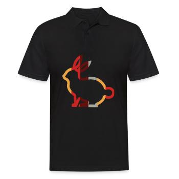 Hare - Men's Polo Shirt - black - Front - Kai (181cm)