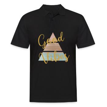 Sommer - Männer Poloshirt - Schwarz - Vorne - Kai (181cm)