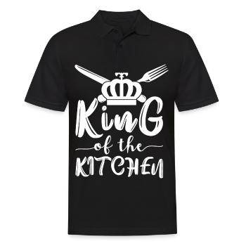 Chef Chef Chefs Kitchen Funny saying - Men's Polo Shirt - black - Front - Kai (181cm)