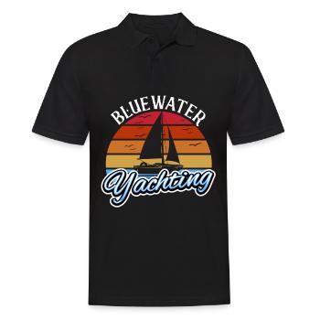 Capitaine de Yachting Bluewater, Sailor Skipper Sailor - Polo Homme - noir - Devant - Kai (181cm)