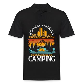 Motorhome Camping Camper Cool Family Camping - Men's Polo Shirt - black - Front - Kai (181cm)