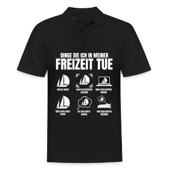 Segler Segelschiff Segelboot - Männer Poloshirt - Schwarz - Vorne - Kai (181cm)