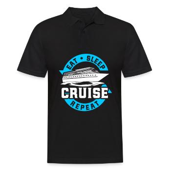 Eat Sleep Cruise Repeat Cruiser - Men's Polo Shirt - black - Front - Kai (181cm)