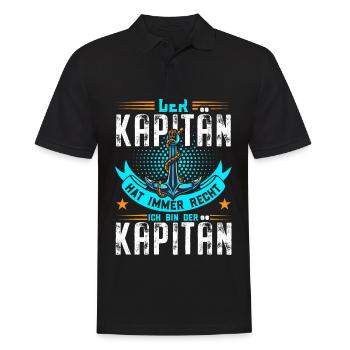 Segler Segelschiff Segelboot - Männer Poloshirt - Schwarz - Vorne - Kai (181cm)