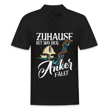 Segler Segelschiff Segelboot - Männer Poloshirt - Schwarz - Vorne - Kai (181cm)