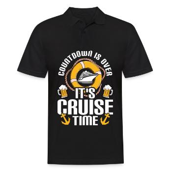Kreuzfahrturlauber Kreuzfahrt Urlaub - Männer Poloshirt - Schwarz - Vorne - Kai (181cm)