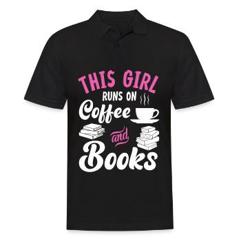 Kaffeebuch-liebhaber-frau, Die Dieses Mädchen Auf - Männer Poloshirt - Schwarz - Vorne - Kai (181cm)