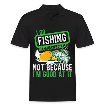 Angler Hobby Angler Fischer - Polo Homme - noir - Devant - Kai (181cm)