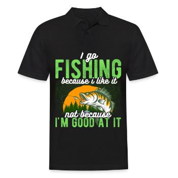 Angler Hobby Angler Fischer - Polo Homme - noir - Devant - Kai (181cm)