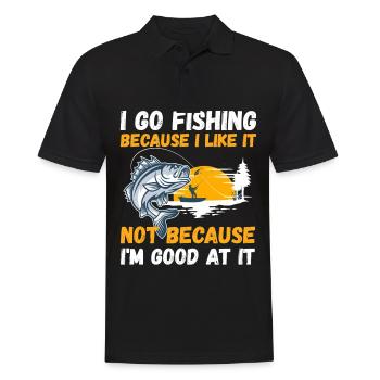 Angler Hobby Angler Fischer - Polo Homme - noir - Devant - Kai (181cm)