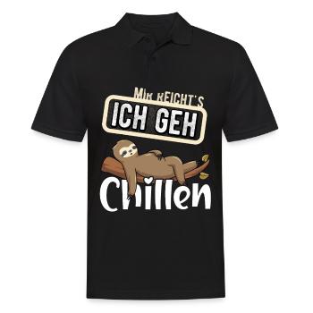 Morgenmuffel Mir Reichts Ich Geh Chillen Lustiges - Männer Poloshirt - Schwarz - Vorne - Kai (181cm)