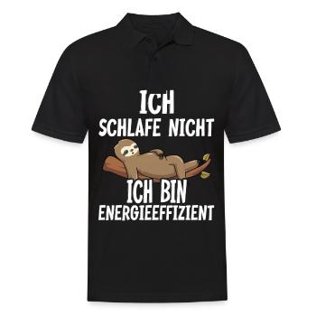Faultier Geschenkidee Für Kollegen Langschläfer - Männer Poloshirt - Schwarz - Vorne - Kai (181cm)