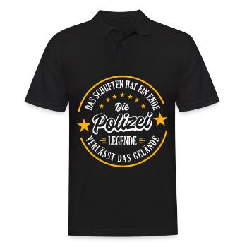 POLICEMAN Pension 2023 laisse une véritable légende - Polo Homme - noir - Devant - Kai (181cm)