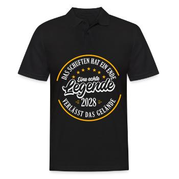 Rente 2028 eine echte Legende verlässt das Geländ - Männer Poloshirt - Schwarz - Vorne - Kai (181cm)