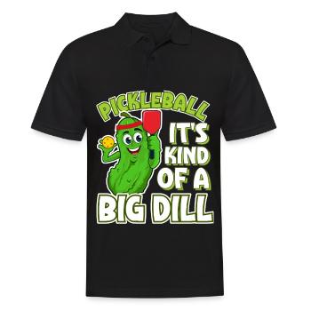 Lustiges Gurkenliebhaber Pickleball - Männer Poloshirt - Schwarz - Vorne - Kai (181cm)