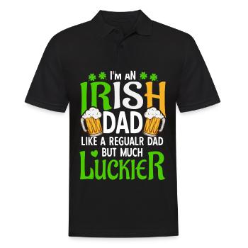 Funny St. Patrick's Day Irish Father Saying - Men's Polo Shirt - black - Front - Kai (181cm)