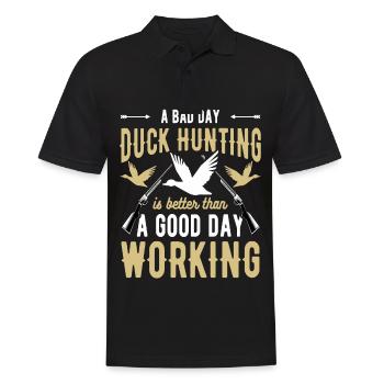 Duck hunters Duck hunting dogs hunting excursion - Men's Polo Shirt - black - Front - Kai (181cm)