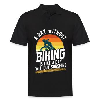 Fahrrad Radfahrer Radfahrer Mountainbiker Spruch - Männer Poloshirt - Schwarz - Vorne - Kai (181cm)