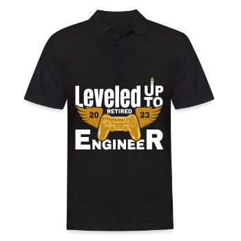 Retirement Retired Engineer Retirement 2023 - Men's Polo Shirt - black - Front - Kai (181cm)