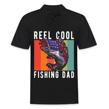 Accessoires de pêche pour la fête des pères, Reel Cool Dad - Polo Homme - noir - Devant - Kai (181cm)