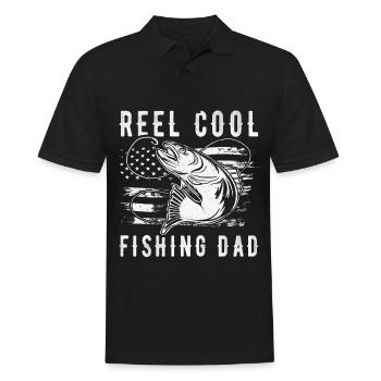 Accessoires de pêche pour la fête des pères, Reel Cool Dad - Polo Homme - noir - Devant - Kai (181cm)