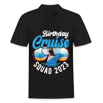 Cruise Cruise TravelersBirthday - Men's Polo Shirt - black - Front - Kai (181cm)