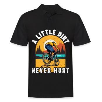 Funny mountain biker saying - Men's Polo Shirt - black - Front - Kai (181cm)