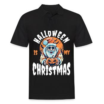 Halloween est mon Père Noël - Polo Homme - noir - Devant - Kai (181cm)