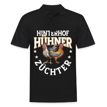 Hühnerhalter Hühnerliebhaber Hühnerzüchter - Männer Poloshirt - Schwarz - Vorne - Kai (181cm)