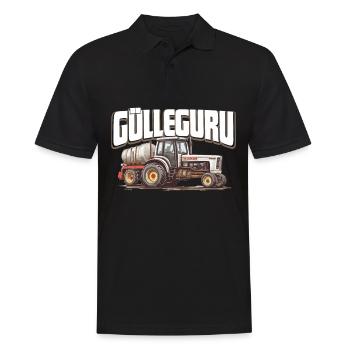 Landwirt Gülle - Männer Poloshirt - Schwarz - Vorne - Kai (181cm)