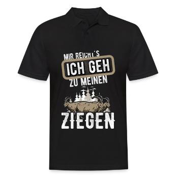 Ziegen Spruch Ziegenhalter - Männer Poloshirt - Schwarz - Vorne - Kai (181cm)