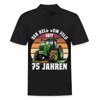 Der held Vom Feld Traktor 28 Geburtstag - Männer Poloshirt - Schwarz - Vorne - Kai (181cm)