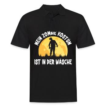 Mon costume de zombie est dans la lessive drôle - Polo Homme - noir - Devant - Kai (181cm)