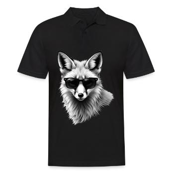Fuchs Sonnenbrille Tier Motiv Fuchsliebe Fuchs - Männer Poloshirt - Schwarz - Vorne - Kai (181cm)