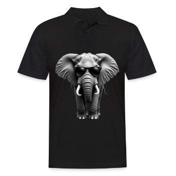 Lunettes de soleil éléphant motif animal Elephant Lover - Polo Homme - noir - Devant - Kai (181cm)