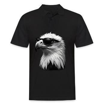Adler Sonnenbrille Tier Motiv Kunst Adler - Männer Poloshirt - Schwarz - Vorne - Kai (181cm)