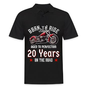 20 Anniversaire 2005 Moto Moto - Polo Homme - noir - Devant - Kai (181cm)