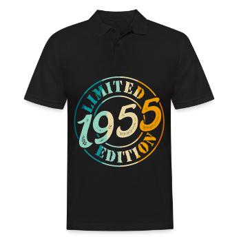 70th Birthday 1955 Limited Edition 70th Anniversary - Men's Polo Shirt - black - Front - Kai (181cm)