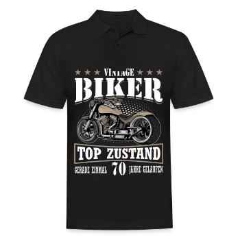 70 Anniversaire 1955 Moto Moto - Polo Homme - noir - Devant - Kai (181cm)