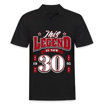 30th Birthday 1995 Legend 30 Years - Men's Polo Shirt - black - Front - Kai (181cm)