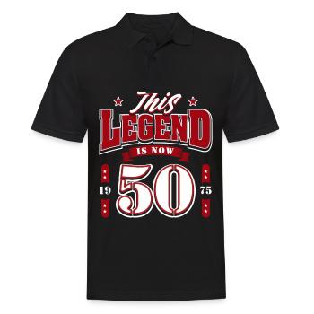 50th Birthday 1975 Legend 50 Years - Men's Polo Shirt - black - Front - Kai (181cm)