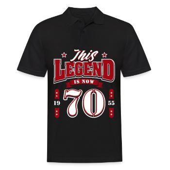 70th Birthday 1955 Legend 70 Years - Men's Polo Shirt - black - Front - Kai (181cm)