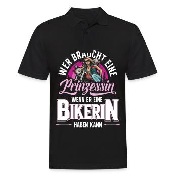 Moto motard motard qui a besoin - Polo Homme - noir - Devant - Kai (181cm)