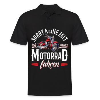 No time I have to ride a motorcycle biker saying - Men's Polo Shirt - black - Front - Kai (181cm)
